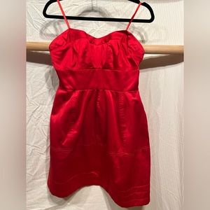 Red Zac Posen Cocktail Dress with add-on Tutu